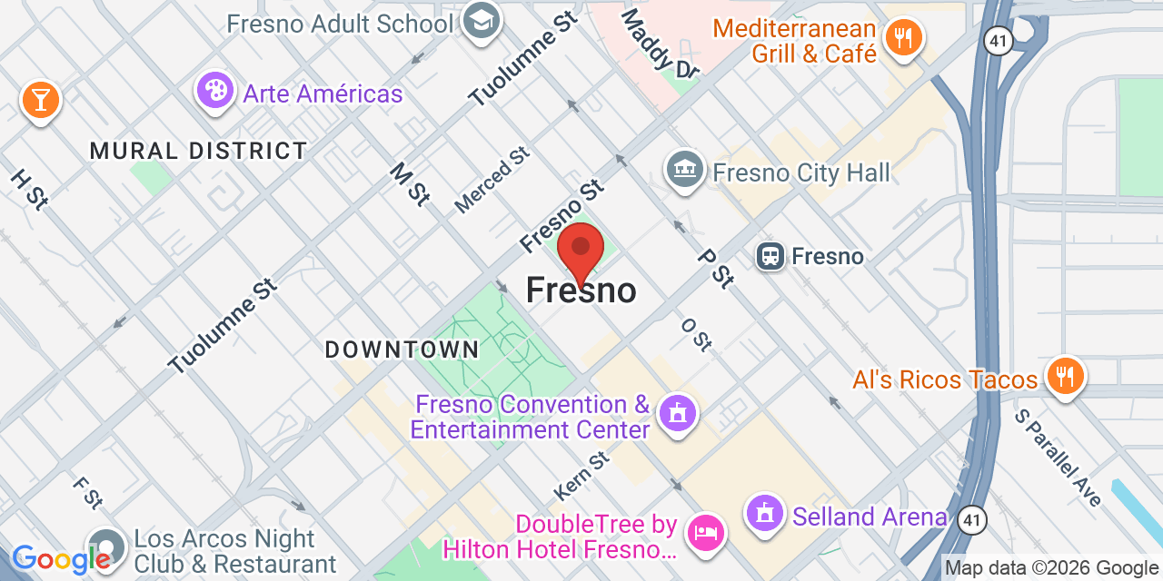 Map of Fresno
