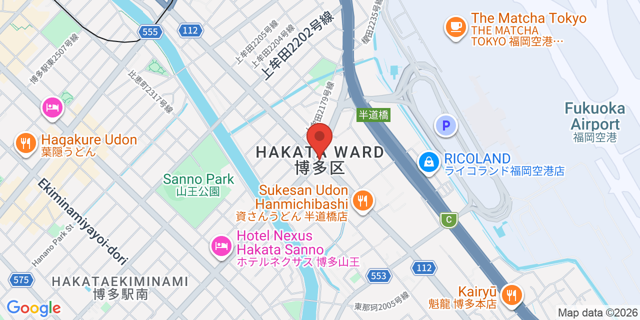 Map of Hakata, Fukuoka