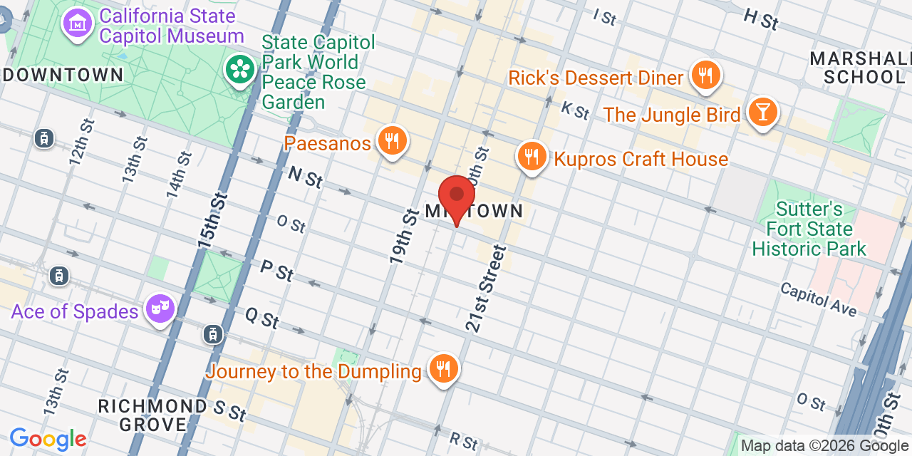 Map of Midtown, Sacramento
