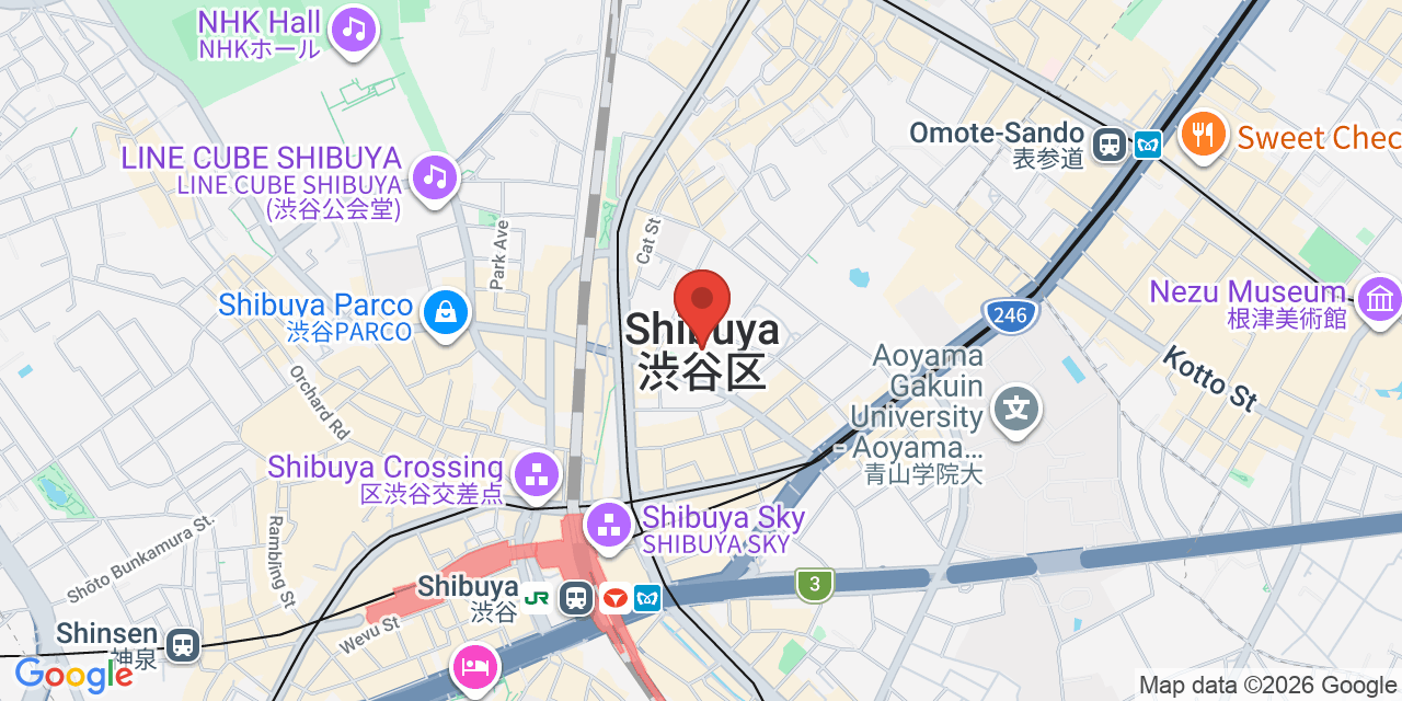 Map of Shibuya, Tokyo